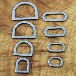 1 Piece Stainless Steel D Ring Oval Ring Metal Clasp Buckle for Leathercraft Bag Parts Purse Backpack Pet Collar Accessories