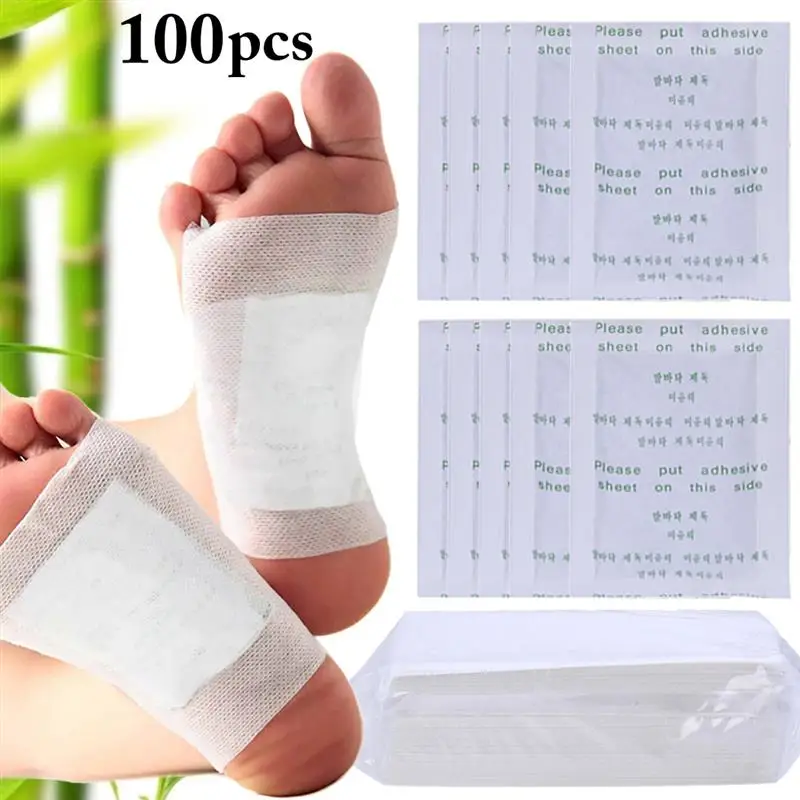 100Pcs Detox Foot Patches Relieve Stress Ginger Cleaning Pad Body Foot Care Promote Circulation Natural Ingredients Toxin-Free ﻿