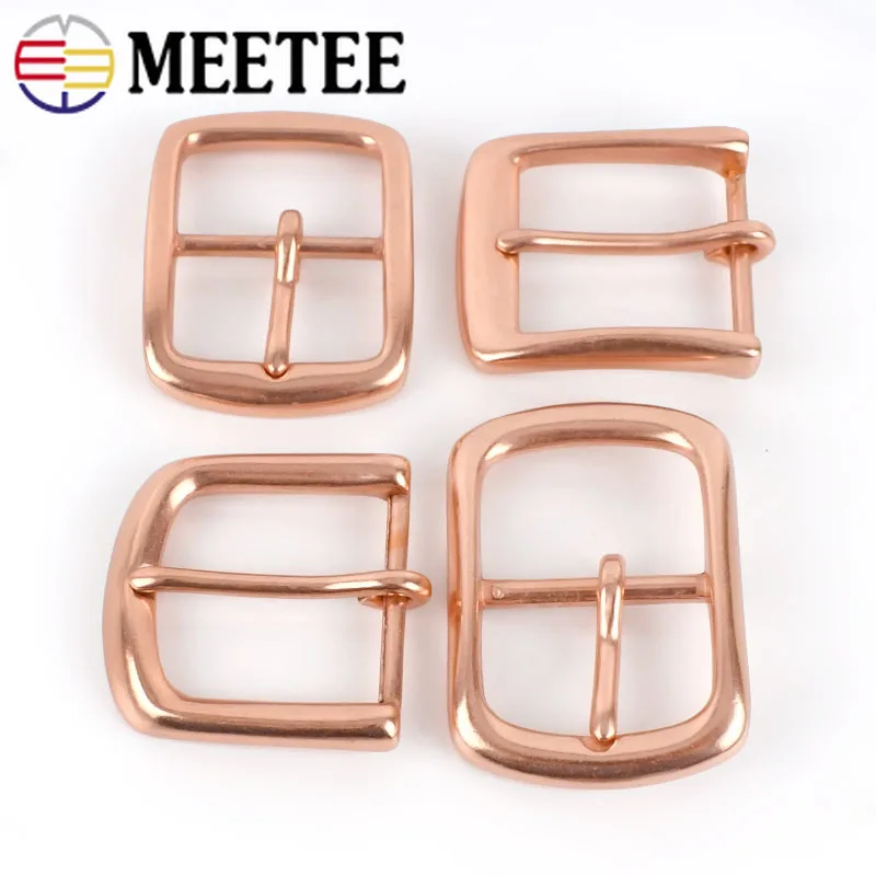 Meetee 1pc 40mm Copper Men\'s Belt Buckle Head DIY Leather Craft Jeans Trousers Casual Garment Decoration for 38-39mm Belts YK012