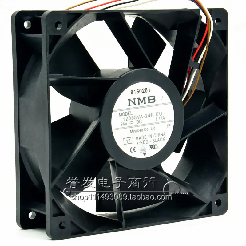 Nuevo RADIADOR DE VENTILADOR DE REFRIGERACIÓN ORIGINAL 12038VA-24R-EU 24V 1.77A 12038 120x120x38mm