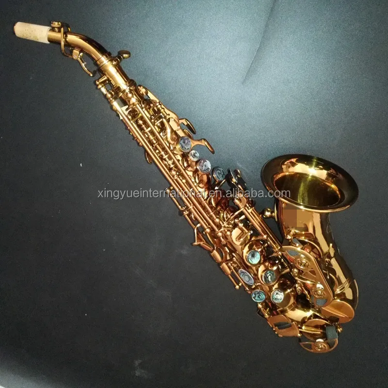 Dark Lacquer Curved soprano Saxophone/small Saxophone