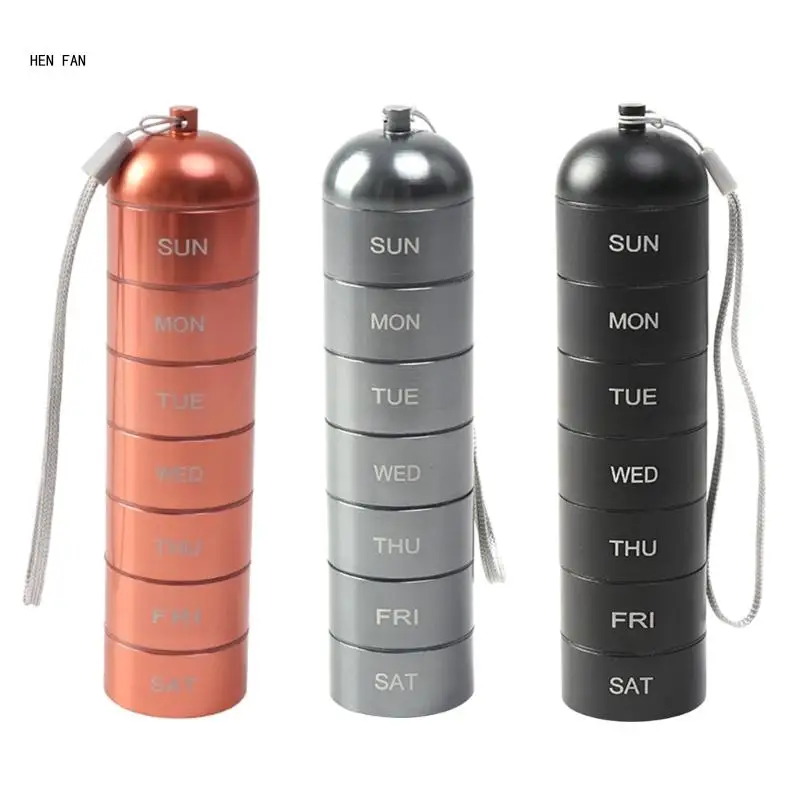 

Pills Holder Box Split Organizers Pills Splitter Pills Bottle Container M89D