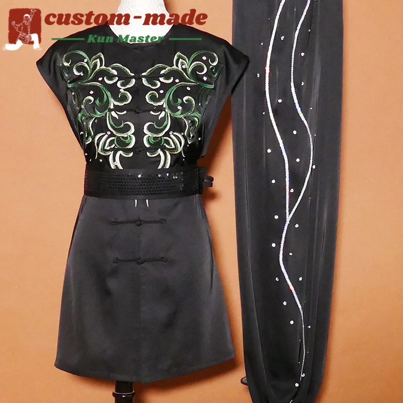 

Custom Martial Arts Uniform Kung Fu Suit with Dragon Embroidery Southern Fist Long Fist Reinforced for KungFu Forms Competition