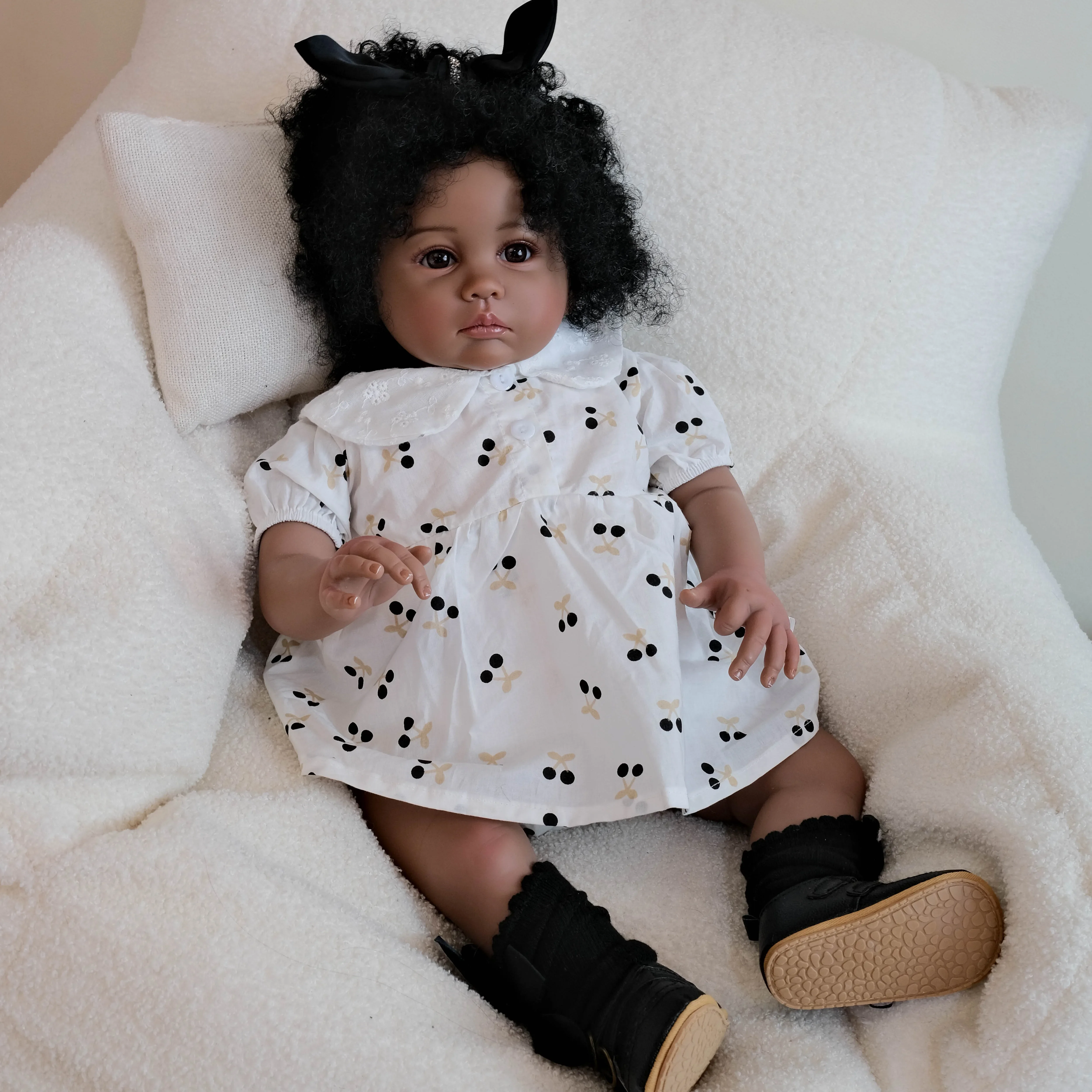 NPK 24 ''Bebe Julieata Morbido Vinile Baby Doll Fatto A Mano Realistico Realistico Baby Dolls 3D Tono Della Pelle Vene Visibili Bebe Reborn
