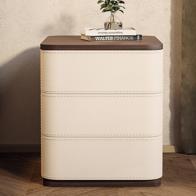 

Nordic Style Bedside Table Design Simple Trendy Aesthetic Nightstands Storage With Drawers Mesita De Noche Bedroom Furniture