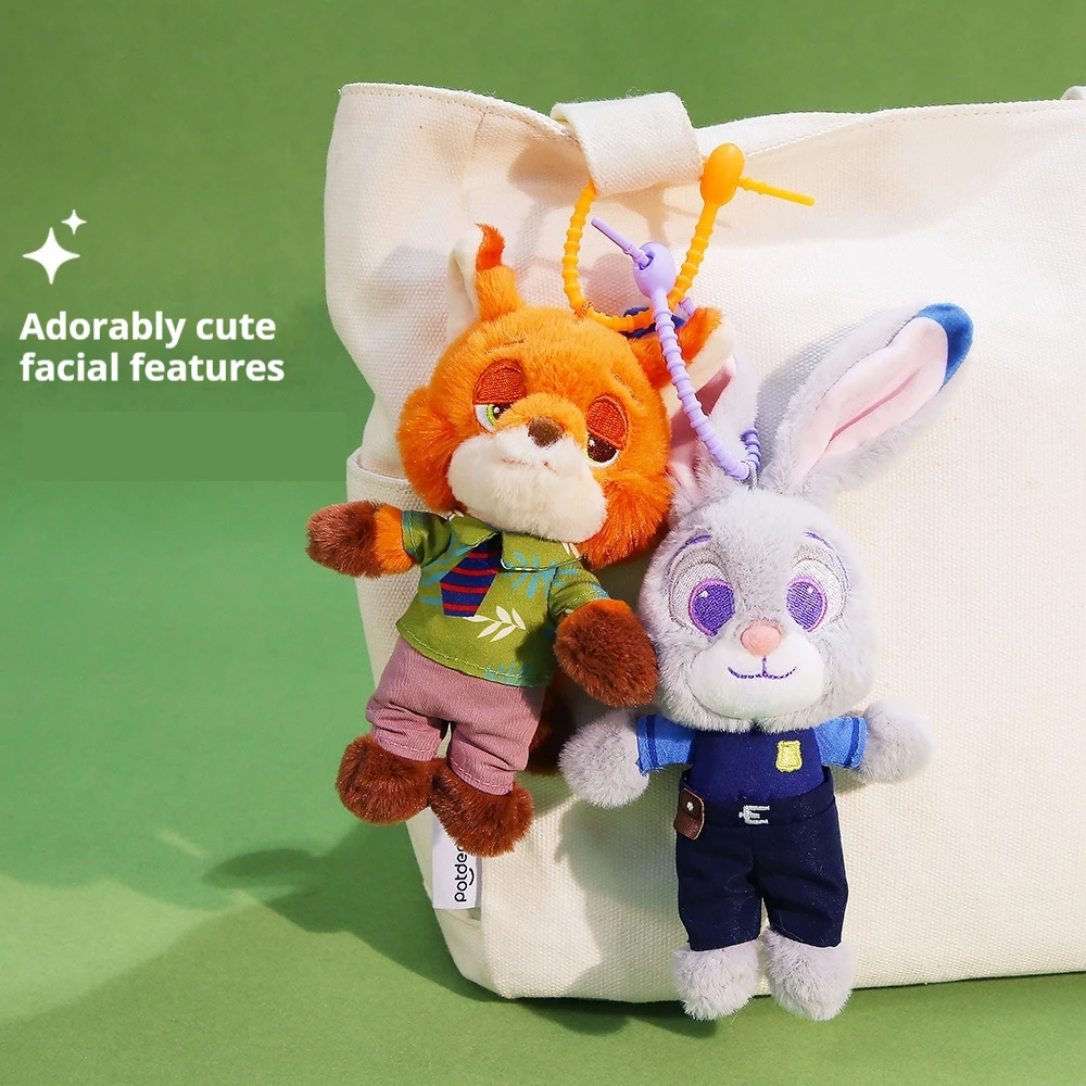 

Disney Zootopia Plush Toy Nick Wilde Judith Laverne Hopps Plush Doll Keychain Couple Charm Birthday Christmas Gift