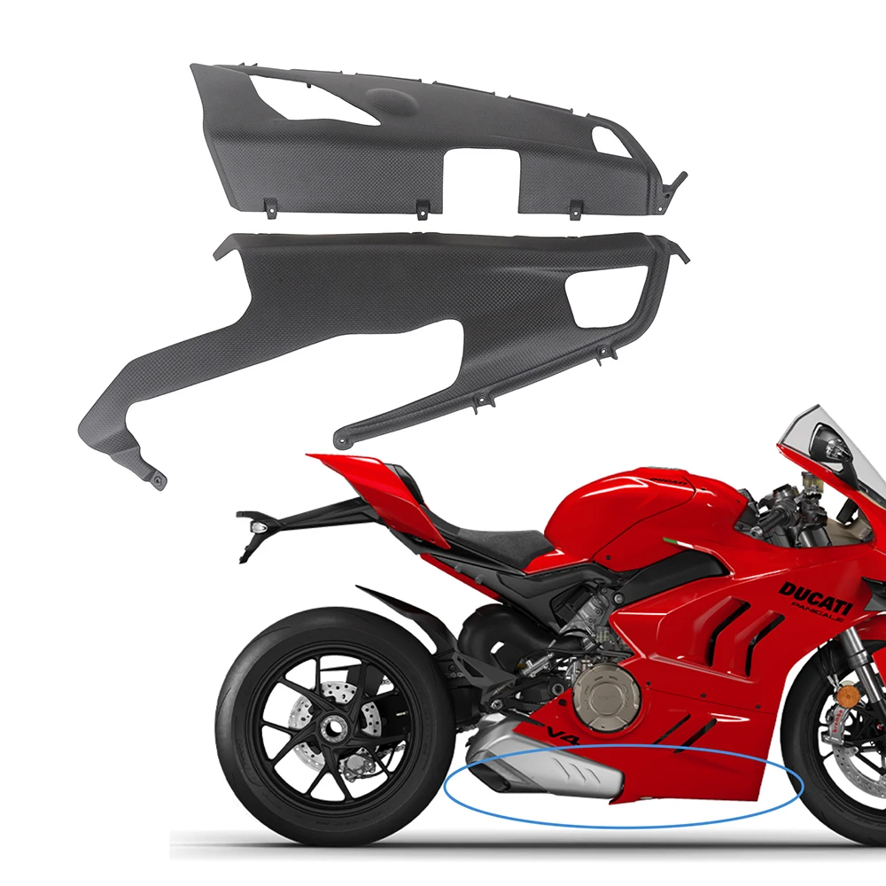 

100% Carbon Fiber Motorcycle Belly Pan Engine Lower Cover Panel Fairing Matte For DUCATI Panigale V4 2023