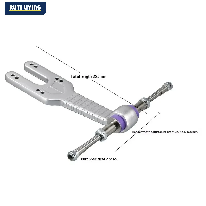 LDP Longboard Extension Fork, Deck Riser Mount, Drop Truck Adapter for Downhill Carving, Universal Skateboard Parts