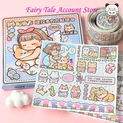 Telado  Handheld Account Sticker Cute Cartoon Ins Style Girl Children's and Paper Handheld Account Sticker Decoration Materials