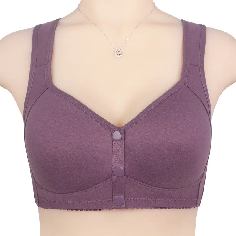 Front Closure Bra Comforable Breathable Wire Free Women Underwear Plus Size Wide Shoulder Vest Bras Female Lingerie 6XL