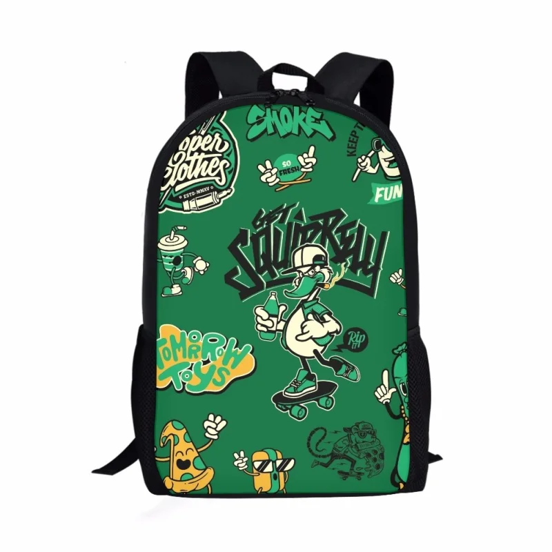 

Graffiti Maker Pattern Pattern School Bag For Children Young Casual Book Bags For Kids Backpack Teens Large Capacity Backpack