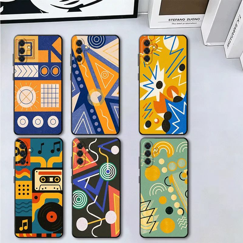 Abstract Geometry PopArt Desgin Soft Phone Case for Samsung A17 A37 A57 A16 A26 A36 A56 A15 A25 A35 A55 A14 A24 A34 A54 A13 A33