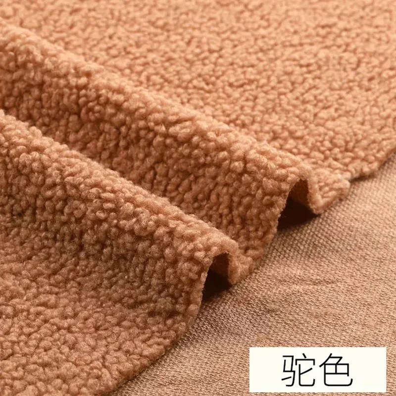 45cmx50cm Lamb Wool Fabric Thickening Warmth Coral Fleece Plush Sweater Blanket Coat Doll Lining DIY Apparel Sewing FabricTJ8548