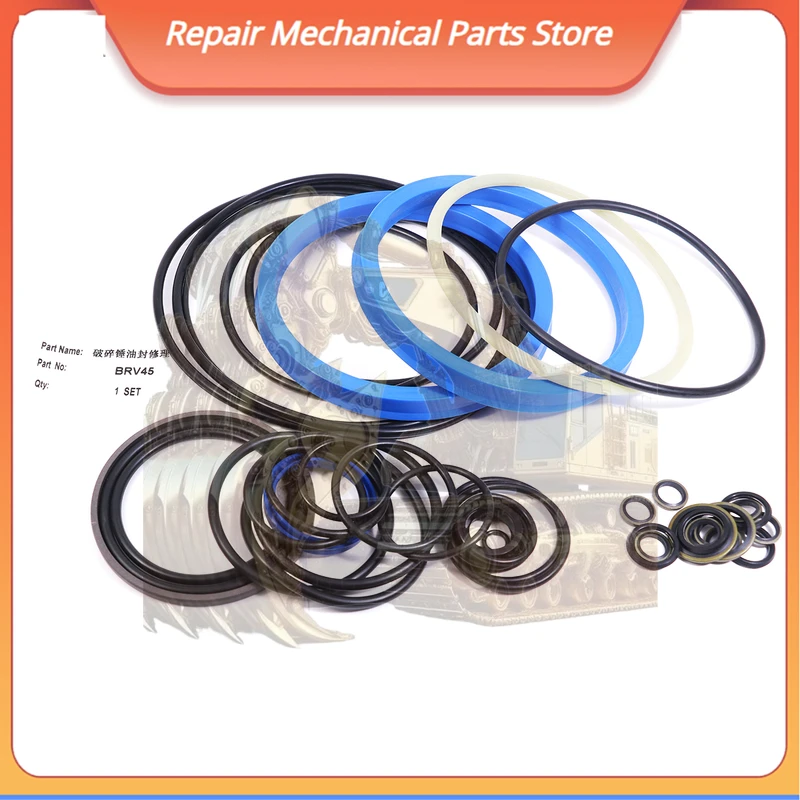 Voor Brh501 Brh125 Brh625 Brv32 Brv43 Brv45 Xl1700 V32 V2500 Rock Breaker Seal Kit Hydraulische Hamer Graafmachine Oliekeerringen Reparatieset