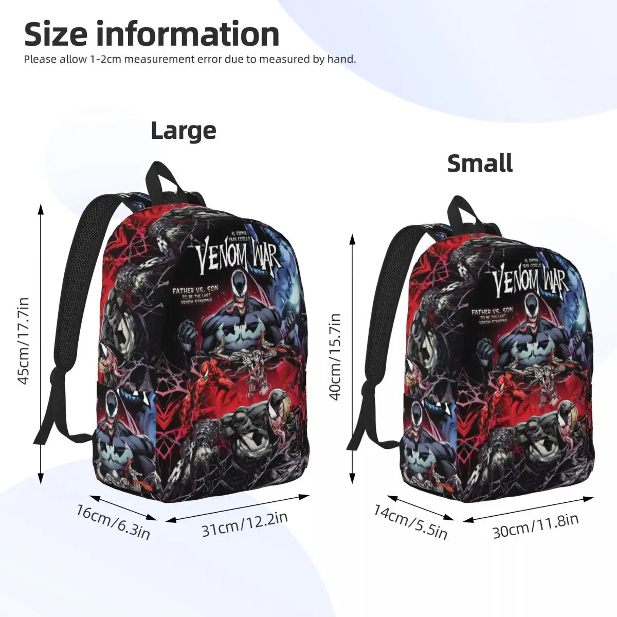 Custom Venom Wallpaper Laptop Backpack Women Men Casual Bookbag for School College Students Bags