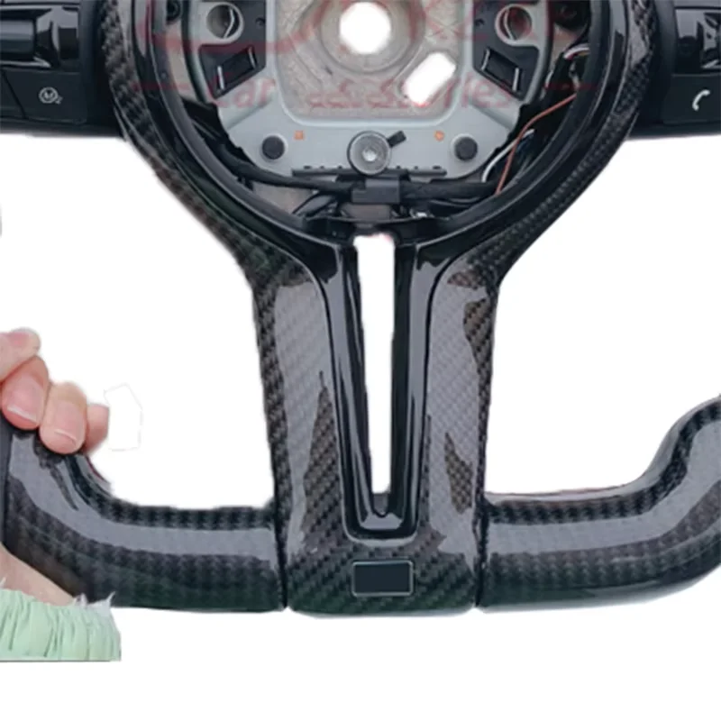 BMW F30 F10 F31 F20 E90에 적합한 카본 파이버 및 스포츠 스티어링 자동차 액세서리//M 로고 조립 스티어링 휠