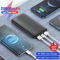 Ranwomen Fast Charging Power Bank 20000mAh External Power Bank 10000mAh Portable And Thin Power Bank Suitable For Samsung Xiaomi