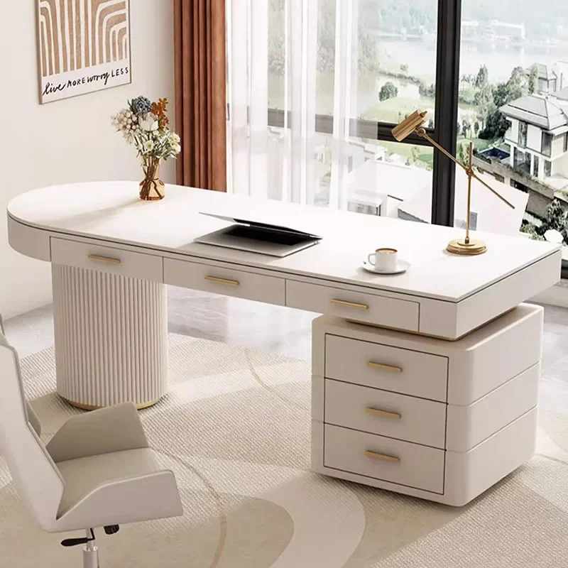 Workshop Table Automatic Desk L Shaped Gaming Height Adjustment White Chair Auxiliary Executive Office Study Accessories Motion