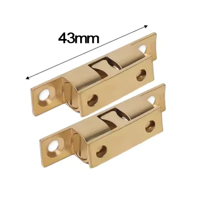 1/5 Stücke Doppelkugel Türriegel Federkugel Schubladenschloss Möbel Schrank Schranktür Verstellbarer Riegel Messing Türschnalle 43/50/60mm
