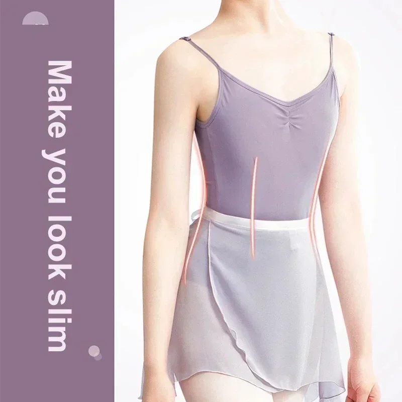 

Girls Shoulder Straps Camisole Leotard Ballet Gymnastic Active Tank Unitard Bodysuit Praise Dance Adjustable Leotards Women