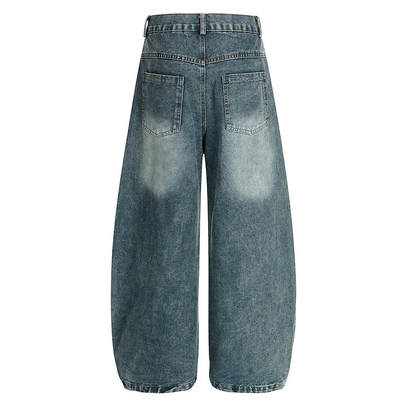 جديد ربيع الخريف الدنيم بانت الرجال الرجعية غسلها المتعثرة منحني سكين الجينز الرجال الهيب هوب بنطال ذو قصة أرجل واسعة سراويل جينز الرجال