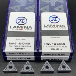 LAMINA 카바이드 블레이드 TNMG160408 NN LT10-PVD TNMG160404 NN LT10-PVD 원통형 선삭 공구, 카바이드 TNMG160408, 10 개