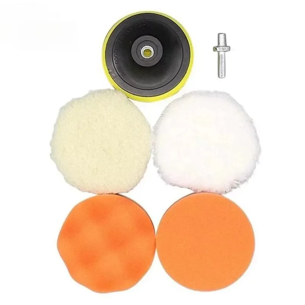 6Pcs 3/4/5 Inch Car Polishing Kit Polish Pad Car Polishing Disc Waxing Sponge Buffing Car Polisher for Car Polisher Accessories
