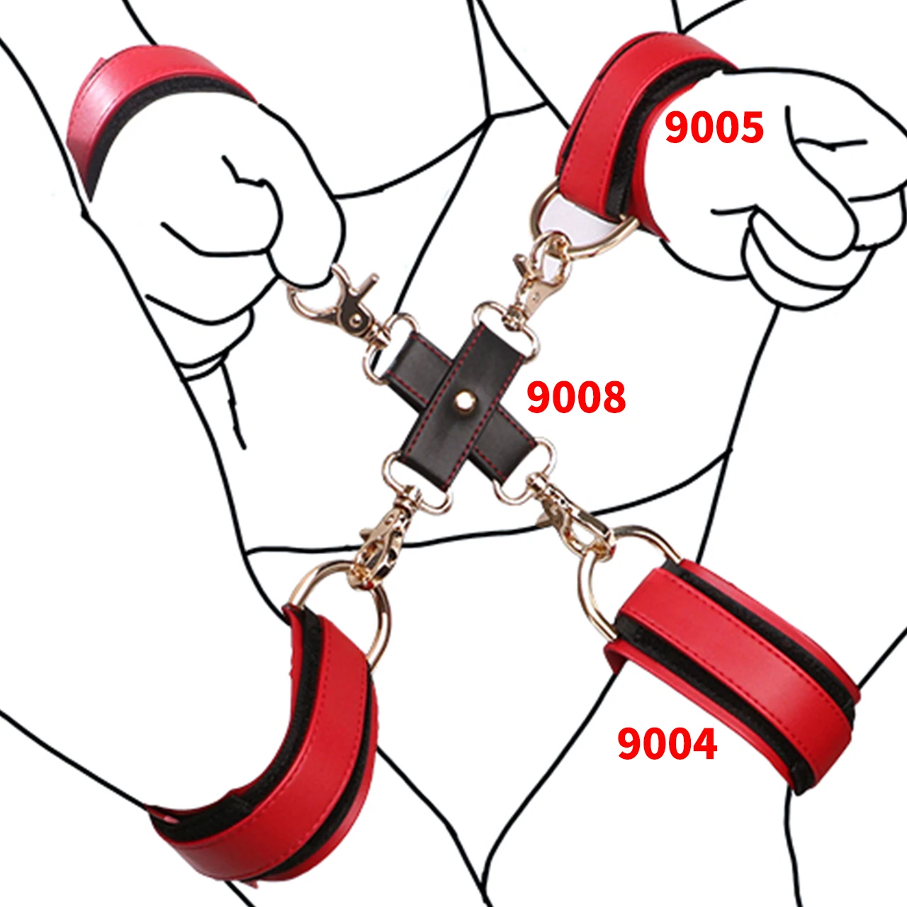 FRRK BDSM بو الجلود عبودية والعتاد الجنس تكبيل للرجال ، الكفة ضبط النفس الكاحل للزوجين مثلي الجنس ، جهاز العفة الذكور المثيرة الكبار