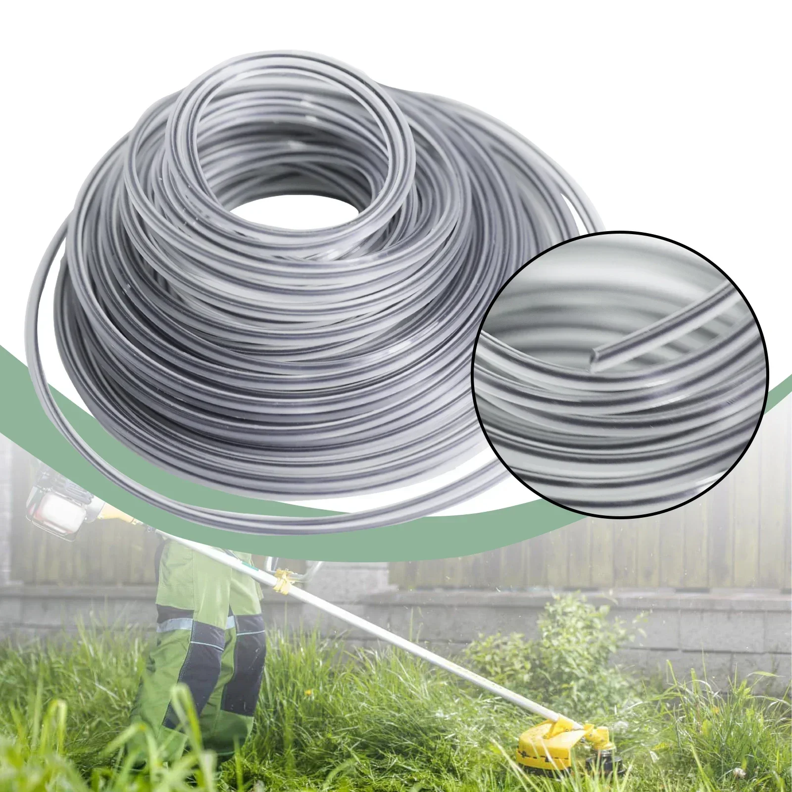 COSY attrezzi da giardino 3.0mm/15m Upgrade Square Double Core Rope Universal Grass Rope Trimmer Parts per tosaerba Rolling Grass Rope Line