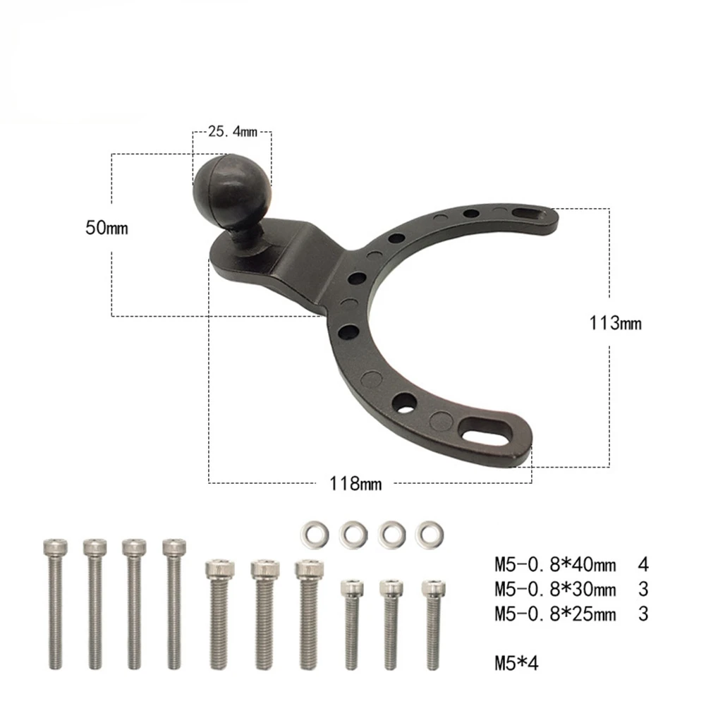 ABKI-dudukan braket kamera ponsel GPS dudukan tangki bensin sepeda motor yang dapat disesuaikan untuk Kawasaki Honda