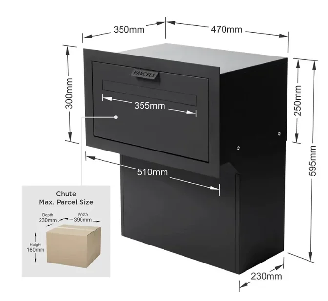yesSecure Anti-theft Parcel Box Home Office Personal Package Storage Mail Delivery Cabinet