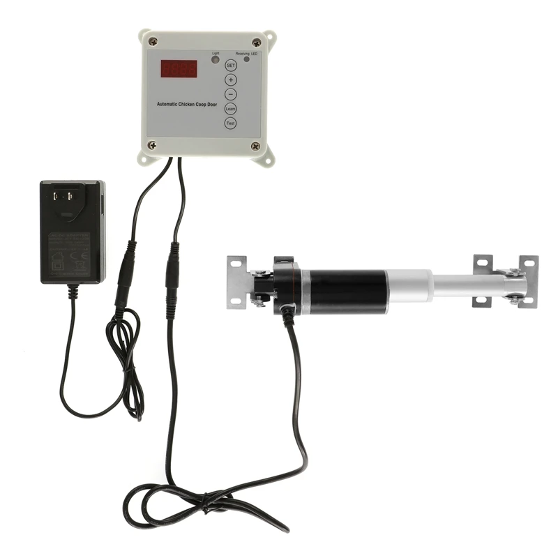 Automatic Chicken Coop Door Opener Controller Kit Electric Timing Opener + Light Sensor Auto Farm Duck Goose Pets House Opener