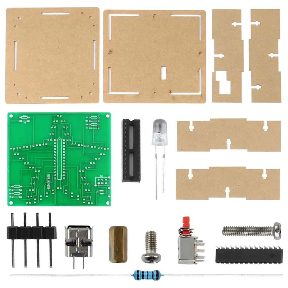 DIY Electronic Kit 3D Five-Pointed Star Water Light Flashing LED Valentine's Gift Soldering Project Practice Music Player