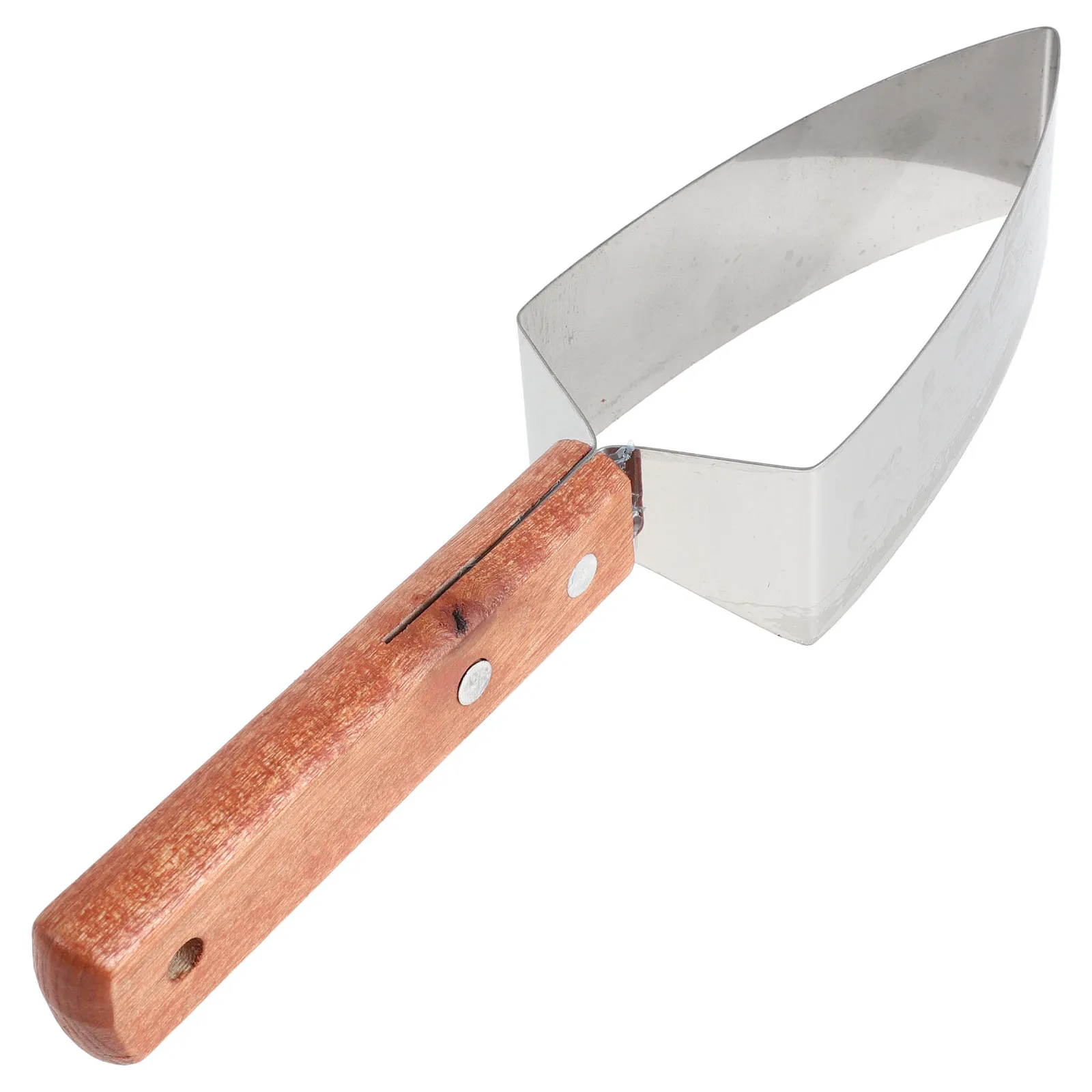 Watermelon Slicer Stainless Steel Triangle Cutter with Wooden Handle for Uniform Cubes – Kitchen Fruit Gadget