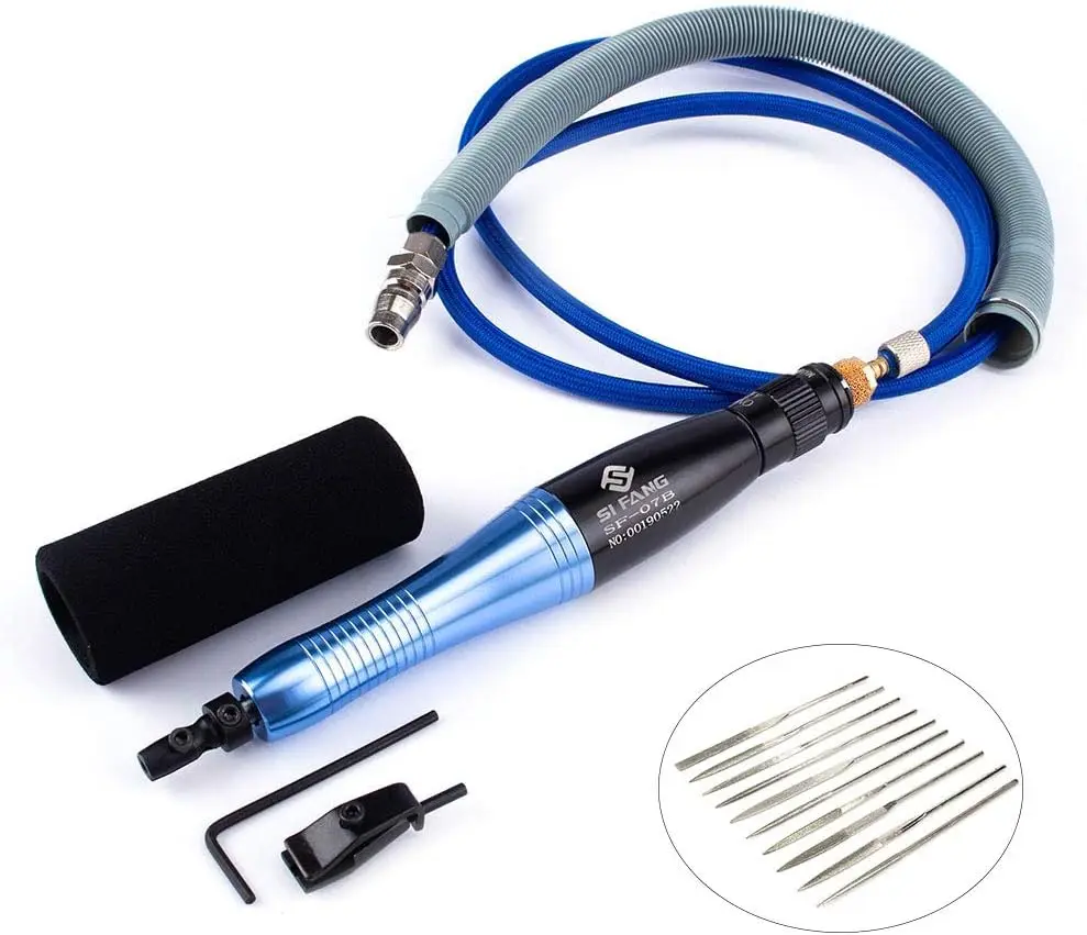 

Pneumatic Air Pencil Die Grinder Kit for Metal Mould Lapping Filing Grinding Polishing Sanding Tools