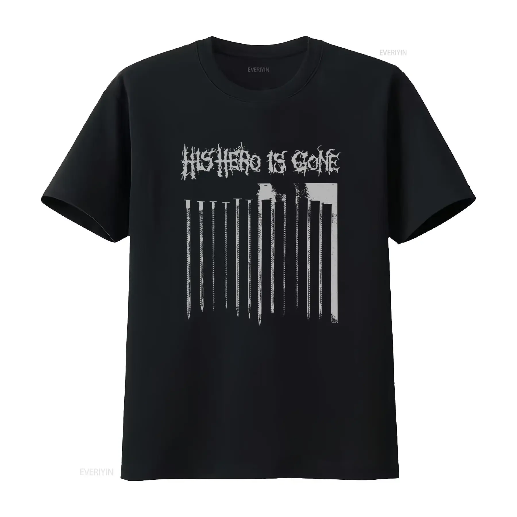 His Hero is Gone T-Shirt Hardcore Punk D Beat Crust Anti-Cimex Design für Liebhaber Vintage Washed Streetwear Bequeme Mode