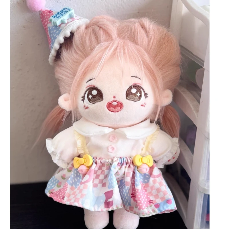 

In Stock 20cm Cotton Doll With Doll Clothes Kawaii Plush Toy Cute Outfit Change Hobby Collectible Ornament Girls Festival Gift