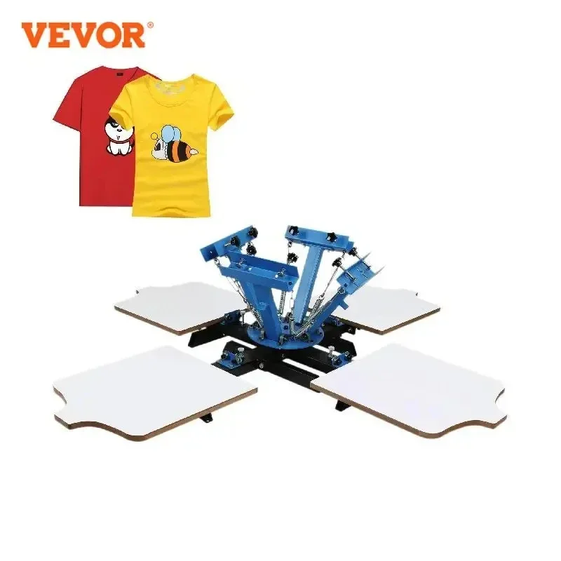 VEVOR Screen Printing Machine Steel Silk 1/4 Color 1 Station 21.7 x 17.7 Inch for T-Shirt Press Printer Equipment DIY Kit