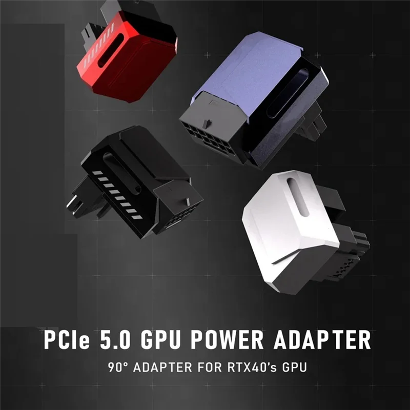 

600W 12+4Pin Pcie 5.0 Adapter 90 Degree Right Angle 16Pin 12VHPWR GPU Connector For RTX 3090Ti 4070Ti 4080