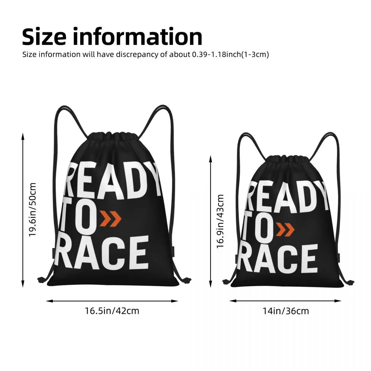 Ready To Race Motorsport Drawstring Backpack Sports Gym Bag Motorcycle Bitumen Bike Enduro String Sackpack for Yoga