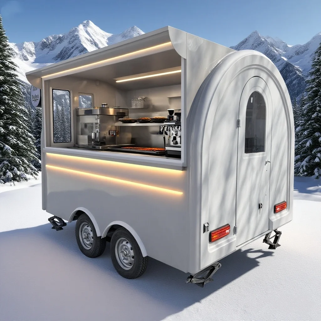 

Small Food Trailer Outdoor Sale Taco Hot Dog Cart Street Mobile Kitchen Food Trailer Business Food Kiosk Ice Cream Truck