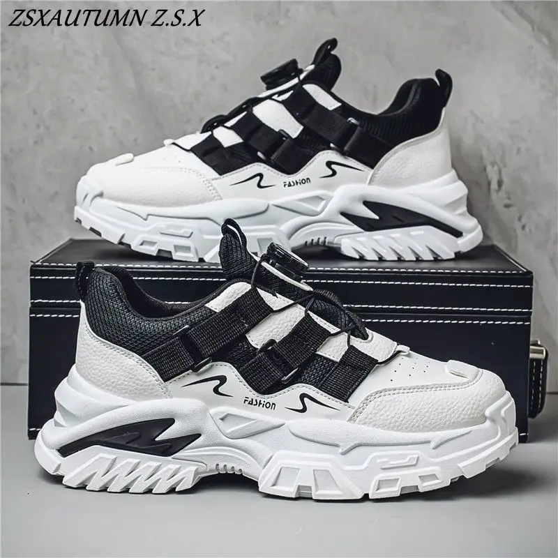 ربيع جديد 2025 الشباب طالب الرياضة أبي أحذية سميكة سوليد كسب الارتفاع أحذية كل مباراة الرجال أحذية أنيقة عادية