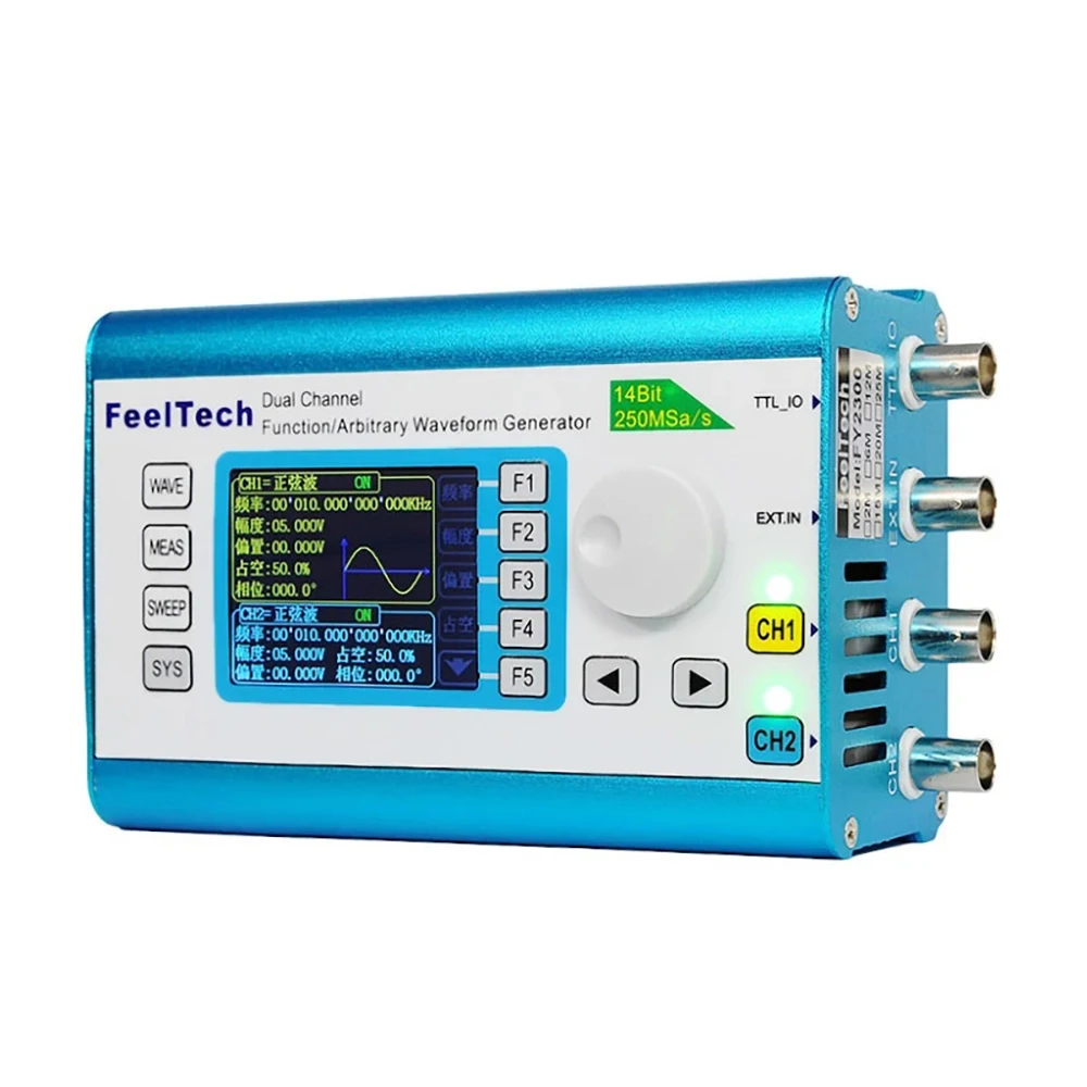 FY2300H 25/30/40/50/60M Dual CH DDS Function Arbitrary Waveform Signal Generator/Source 250MSa/s Sweep/Frequency Meter Counter