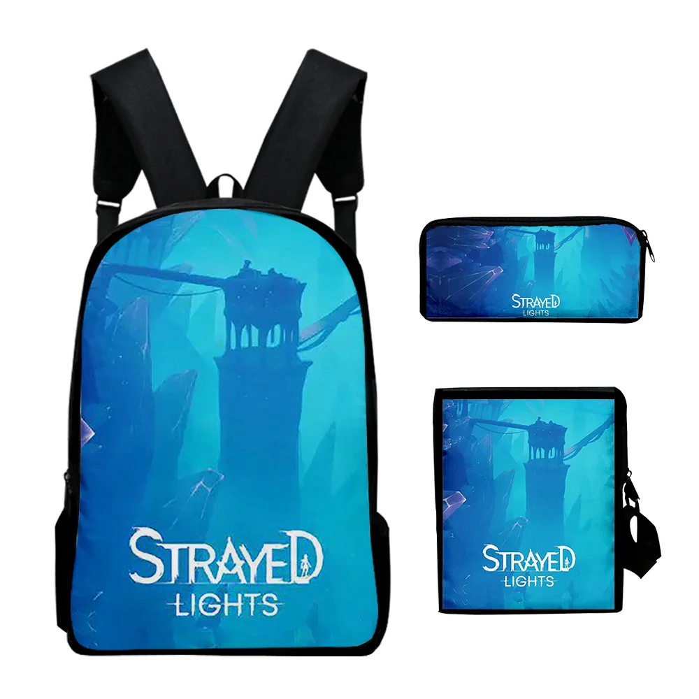 

Harajuku Youthful Strayed Lights Game 3D Print 3pcs/Set Student Travel bags Laptop Daypack Backpack Shoulder Bag Pencil Case