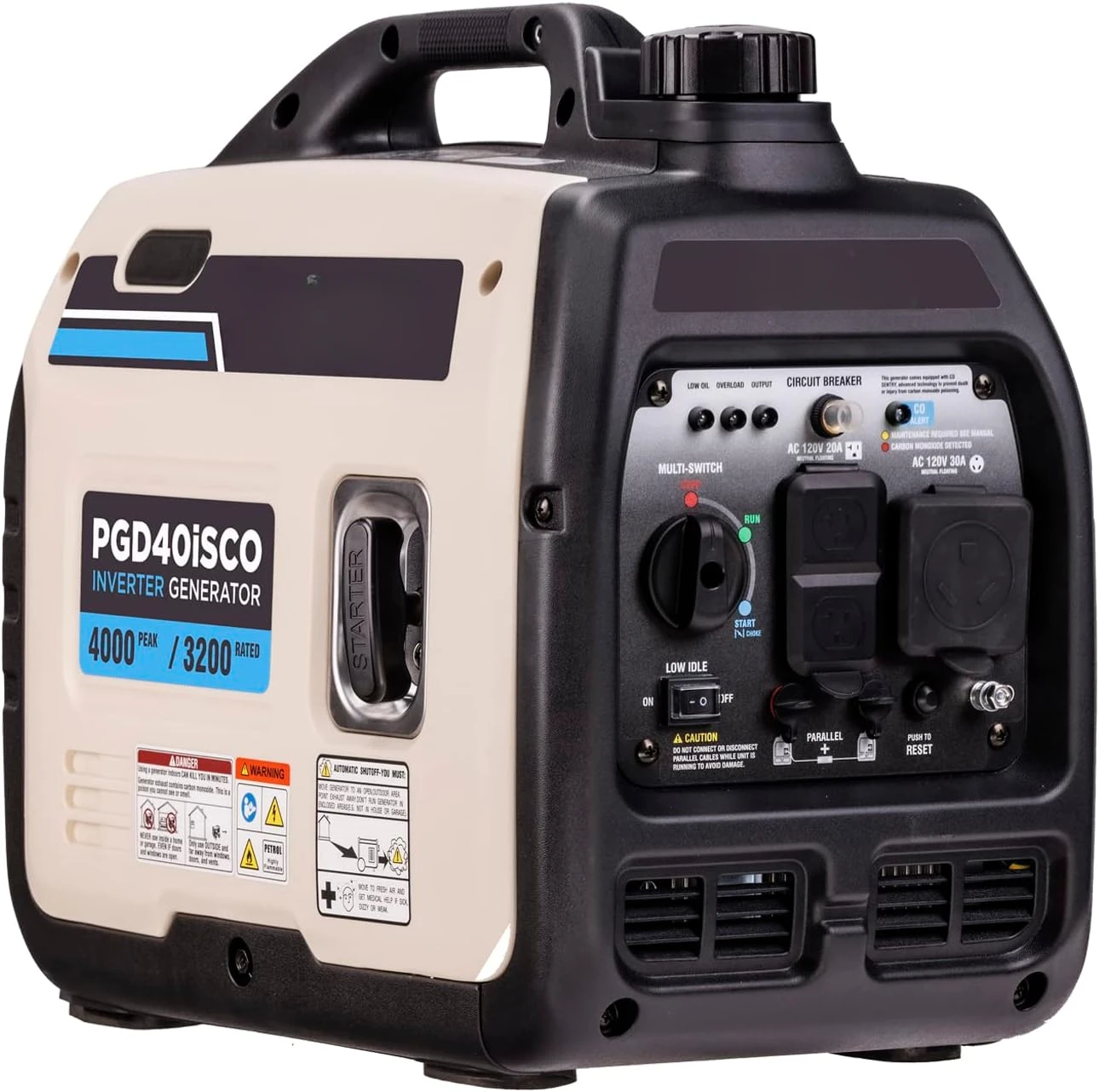 

PGD40ISCO Ultra Light Quiet 4000W Portable Gas Inverter Generator