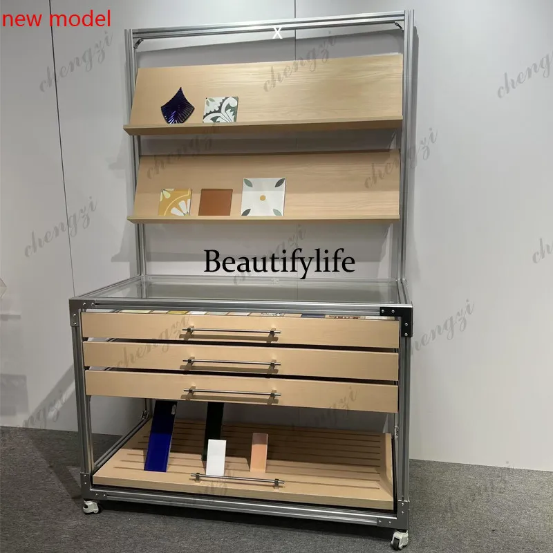 DD182Nordic, simple glass showcase, Nakajima shelf, running water table jewelry ornament