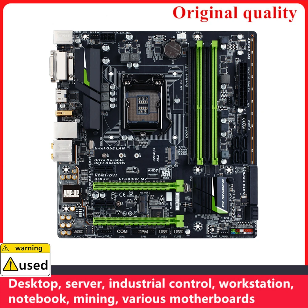 

For G1.Sniper M7 Motherboards LGA 1151 DDR4 64GB M-ATX For Intel B150 Desktop Mainboard SATA III USB3.0