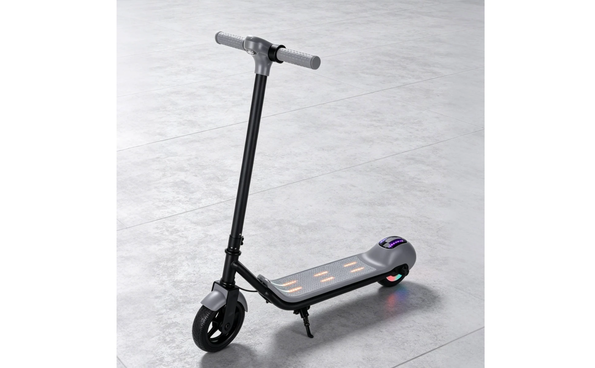 Children's Electric Scooter Anti-Slip Deck Two-Wheel Scooter Kids Rideable 6.5-Inch Road Tire Built-in Lights