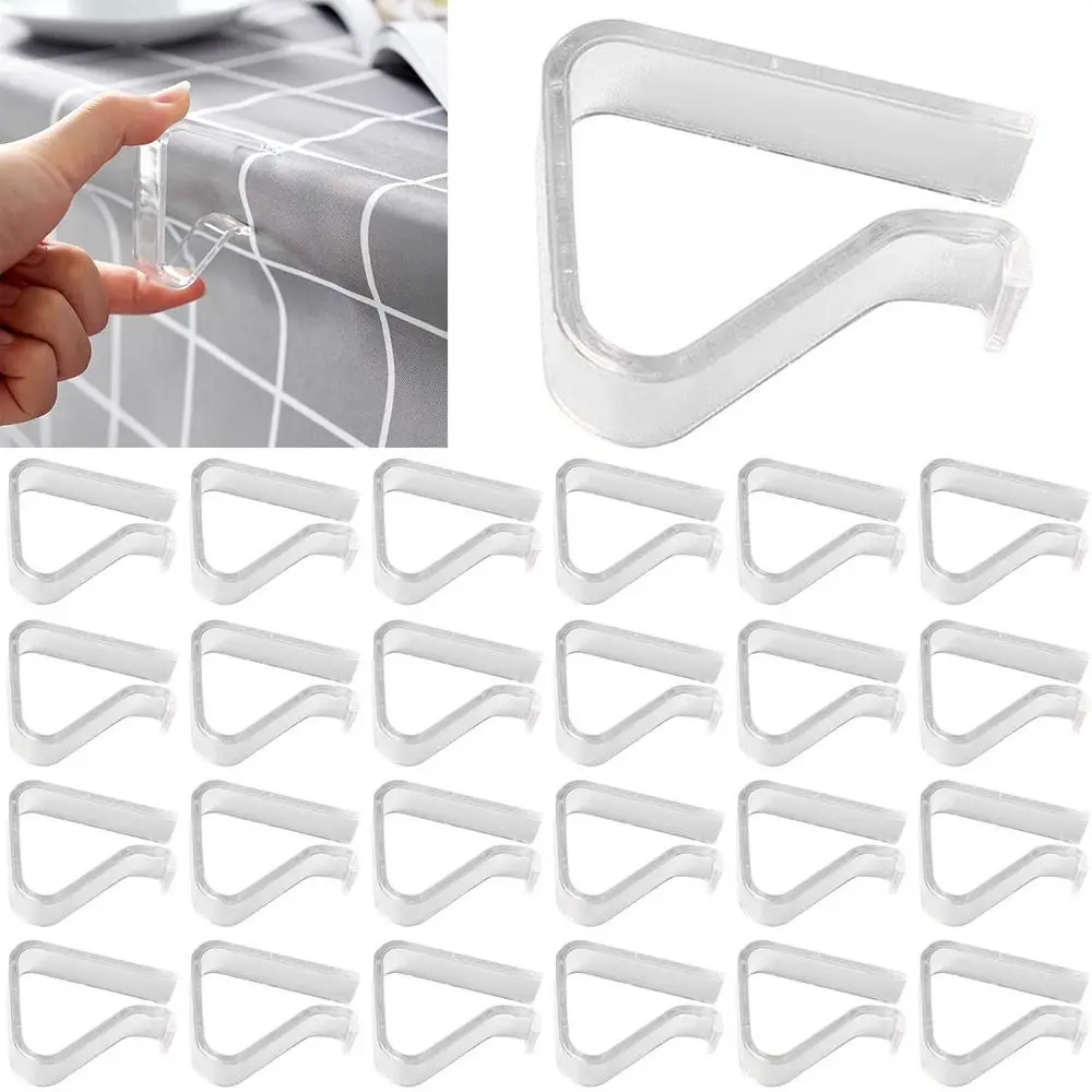 10pcs Transparent Clear Tablecloth Clips, Plastic Table Cloth ClipsWindproof Table Cover Holder Clamps for Home Party