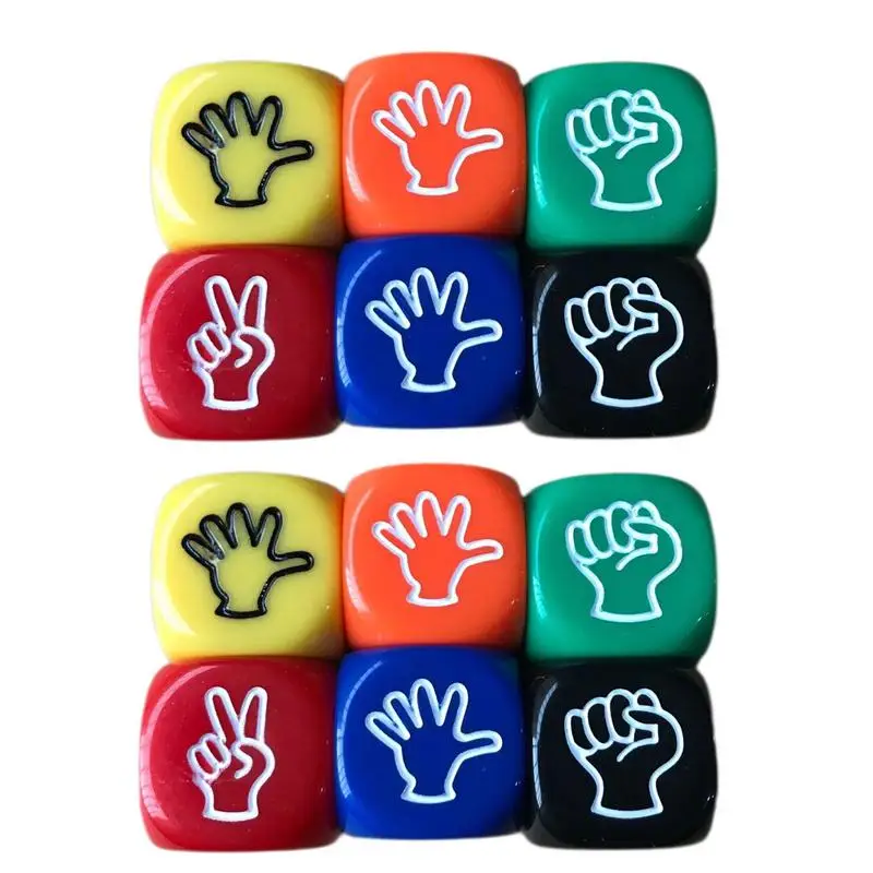 Interactive Finger Game Dice Rock Paper Scissor Game Dices Funny Finger Guessing Dice 6 Sided Game Dice For Friends Girls